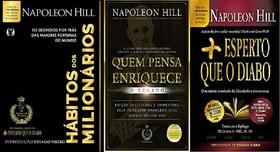 KIT 3 LIVROS Hábitos dos milionários + Quem pensa enriquece: O legado + Mais Esperto que o Diabo