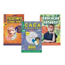 Kit 3 Livros Infantis Ed.3 -Caça-Palavras, Passatempos E Atividades E Aprenda Brincando Kit 3 Livros Infantis Ed.3 -Caça-Palavras, Passatempos E Atividades E Aprenda Brincando