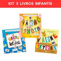 Kit 3 Livros Infantis - Varal das vogais, Varal das letras 2, Varal das letras Kit 3 Livros Infantis - Varal das vogais, Varal das letras 2, Varal das letras