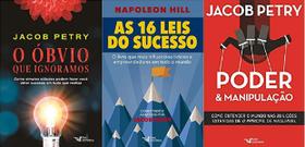 KIT 3 LIVROS JACOB PETRY O Óbvio que Ignoramos + As 16 leis do sucesso + Poder & Manipulação - Faro Editorial