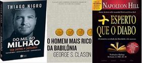 KIT 3 LIVROS Mais esperto que o Diabo + Do Mil ao Milhão + O homem mais rico da Babilônia KIT 3 LIVROS Mais esperto que o Diabo + Do Mil ao Milhão + O homem mais rico da Babilônia