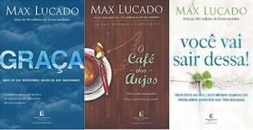 KIT 3 LIVROS MAX LUCADO Graça + Café dos anjos + Você vai sair dessa