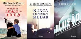 KIT 3 LIVROS MONICA DE CASTRO O melhor amigo do inimigo + Nunca é tarde para mudar + Ilusão: Quando as testemunhas não KIT 3 LIVROS MONICA DE CASTRO O melhor amigo do inimigo + Nunca é tarde para mudar + Ilusão: Quando as testemunhas não