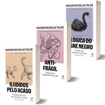 Kit 3 Livros Nassim Nicholas Taleb Antifrágil, Iludidos pelo Acaso, A Lógica do Cisne Negro