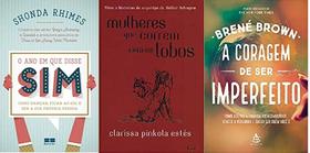 KIT 3 LIVROS O ano em que disse sim + Mulheres que correm com os lobos + A coragem de ser imperfeito