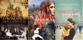 KIT 3 LIVROS O romance dos espíritos + Amor E Resgate + Todas as Flores que Eu Ganhei