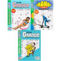 Kit 3 Livros Passatempos Atlas Grande Palavras Cruzadas Nível Médio - Coquetel