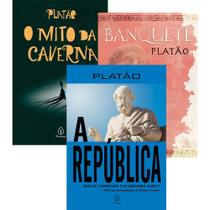 Kit 3 Livros Platão: A República O Banquete e O Mito da Caverna Filosofia Essencial Completa