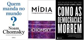 KIT 3 LIVROS Quem manda no mundo + Mídia Política propaganda e manipulação + Como as democracias morrem