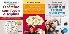 Kit 3 Livros Renato Alves O Cérebro Foco E Disciplina + Os