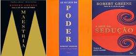 Kit 3 Livros Robert Greene Maestria Sedução 48 Leis Do Poder -