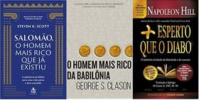 KIT 3 LIVROS Salomão o homem mais rico que já existiu + Mais esperto que o Diabo + O homem mais rico da Babilônia