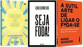 Kit 3 Livros Sutil Arte Milagre Da Manha Seja Fo