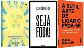 Kit 3 Livros Sutil Arte Milagre Da Manha Seja Foda