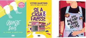 KIT 3 LIVROS Vitor Martins Quinze dias + Se a casa 8 falasse + Um milhão de finais felizes - ALT