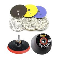 Kit 3 Lixas 3 Passos Para Mármore Granito Porcelanato Com Suporte E Rebolo Kit 3 Lixas 3 Passos Para Mármore Granito Porcelanato Com Suporte E Rebolo