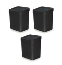 Kit 3 Lixeiras De Pia Cozinha 2,5L Banheiro Lavabo Pequena Kit 3 Lixeiras De Pia Cozinha 2,5L Banheiro Lavabo Pequena