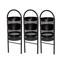 Kit 3 Lixeiras Para Pátios Parques Redonda Em Tela De Moeda. Kit 3 Lixeiras Para Pátios Parques Redonda Em Tela De Moeda.