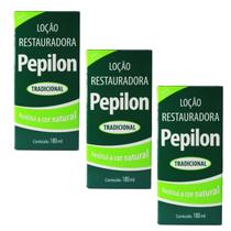 Kit 3 Loção Capilar Restauradora Tradicional 180Ml - Pepilon