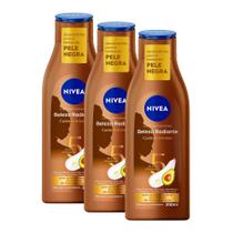 Kit 3 Loção Deo Hidratante Nivea Beleza Radiante Cuidado Intenso Pele Seca a Extrasseca 200ml