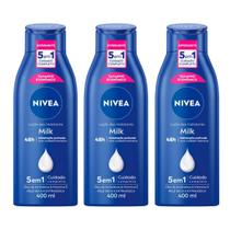 Kit 3 Loção Hidratante Nivea Milk Pele Seca 400ml - Nivea