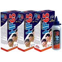 Kit 3 Loção Restauradora HF65 Plus Tonalizante Capilar Unissex Cremosa Incolor 120ml