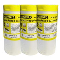 Kit 3 Lona Filme Plástico c/ Fita Crepe Pintura Reforma Kit 3 Lona Filme Plástico c/ Fita Crepe Pintura Reforma