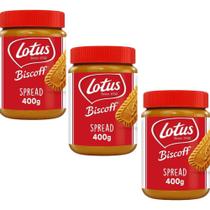 Kit 3 Lotus Biscoff Spread 400g Pasta de Biscoito Speculoos Belga