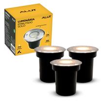 Kit 3 Luminaria de Chão Led Solo Embutir 5w 3000k IP65 Bivolt Aço Escovado Cod:ALUT001701-3 Alut Kit 3 Luminaria de Chão Led Solo Embutir 5w 3000k IP65 Bivolt Aço Escovado Cod:ALUT001701-3 Alut