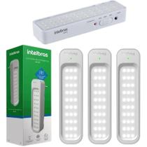 Kit 3 Luminária De Emergência Intelbras 30 Leds Bivolt Kit 3 Luminária De Emergência Intelbras 30 Leds Bivolt