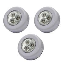 Kit 3 Luminária de Led Plástico Armário Guarda Roupas Pilha