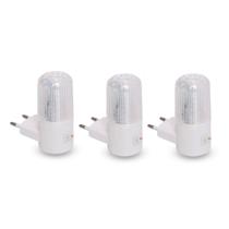 Kit 3 Luminária de Tomada Abajur LED Mini Luz Noturna Bivolt Iluminação - BJ