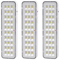 Kit 3 Luminária Emergência Lâmpada Luz Recarregável Bivolt