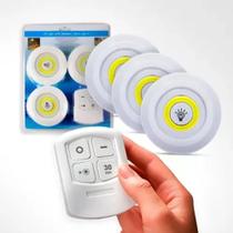 Kit 3 Luminária Lâmpada Led Spot Luminária Luz Sem Fio Controle Branco Kit 3 Luminária Lâmpada Led Spot Luminária Luz Sem Fio Controle Branco