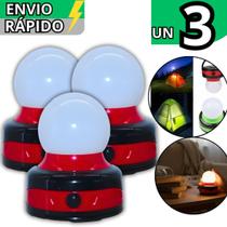 Kit 3 Luminária Lamparina Led Abajur A Pilha Portátil Econômica Sem Fio Casa Trabalho Acampamento
