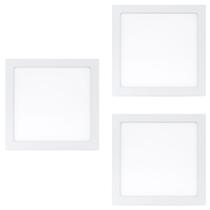 Kit 3 Luminária Led 18W Embutir Quadrado Branco Neutro Bivolt - Iluminação Equilibrada com Design Moderno