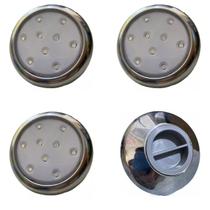 kit 3 luminária Led Iluctron Inox RGB 9w 1Aspiração Brustec