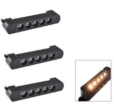 Kit 3 Luminária Led Pontual Linear 10w 3000k Para Trilho Preto Bivolt