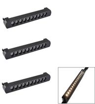 Kit 3 Luminária Led Pontual Linear 20w 3000k Para Trilho Preto Bivolt