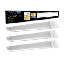 Kit 3 Luminaria Led Sobrepor Linear 18w 6500k Bivolt 60cm Kit 3 Luminaria Led Sobrepor Linear 18w 6500k Bivolt 60cm