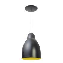 Kit 3 Luminária Pendente Bala Com Interior Amarelo Com Fiação 110/220v Kit 3 Luminária Pendente Bala Com Interior Amarelo Com Fiação 110/220v