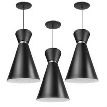 Kit 3 Luminária Pendente Berlim Interior Branco Brilho Fiação 110/220v