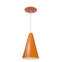 Kit 3 Luminária Pendente Cone Com Interior Branco Brilho Com Fiação 110/220v