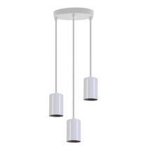 Kit 3 Luminária Pendente Copinho Triplo Com Fiação 110/220v Soquete E27