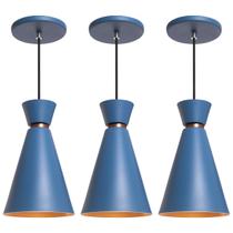 Kit 3 Luminária Pendente Pequim 30 Cm Balcão Bancada Cozinha