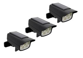 Kit 3 Luminária Solar LED Refletor Externo Sensor de Presença e Resistente a agua