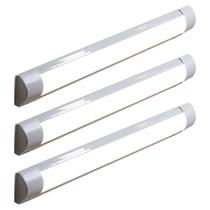 Kit 3 Luminária Tubular Sobrepor De Led Line 36w Branco Frio Kit 3 Luminária Tubular Sobrepor De Led Line 36w Branco Frio
