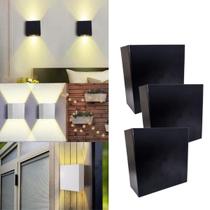 Kit 3 Luminárias Balizador Arandela Smd Led 6W Branco Quent