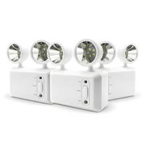Kit 3 Luminárias de Emergência Bloco Autônomo 3W 6500K Branco Bivolt Blumenau Iluminação Kit 3 Luminárias de Emergência Bloco Autônomo 3W 6500K Branco Bivolt Blumenau Iluminação