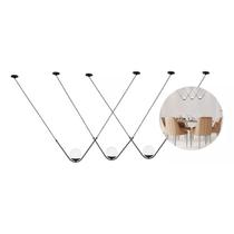 Kit 3 Luminarias De Teto Mesa Jantar Balcao Bancada Globo Vidro Leitoso Jabuticaba